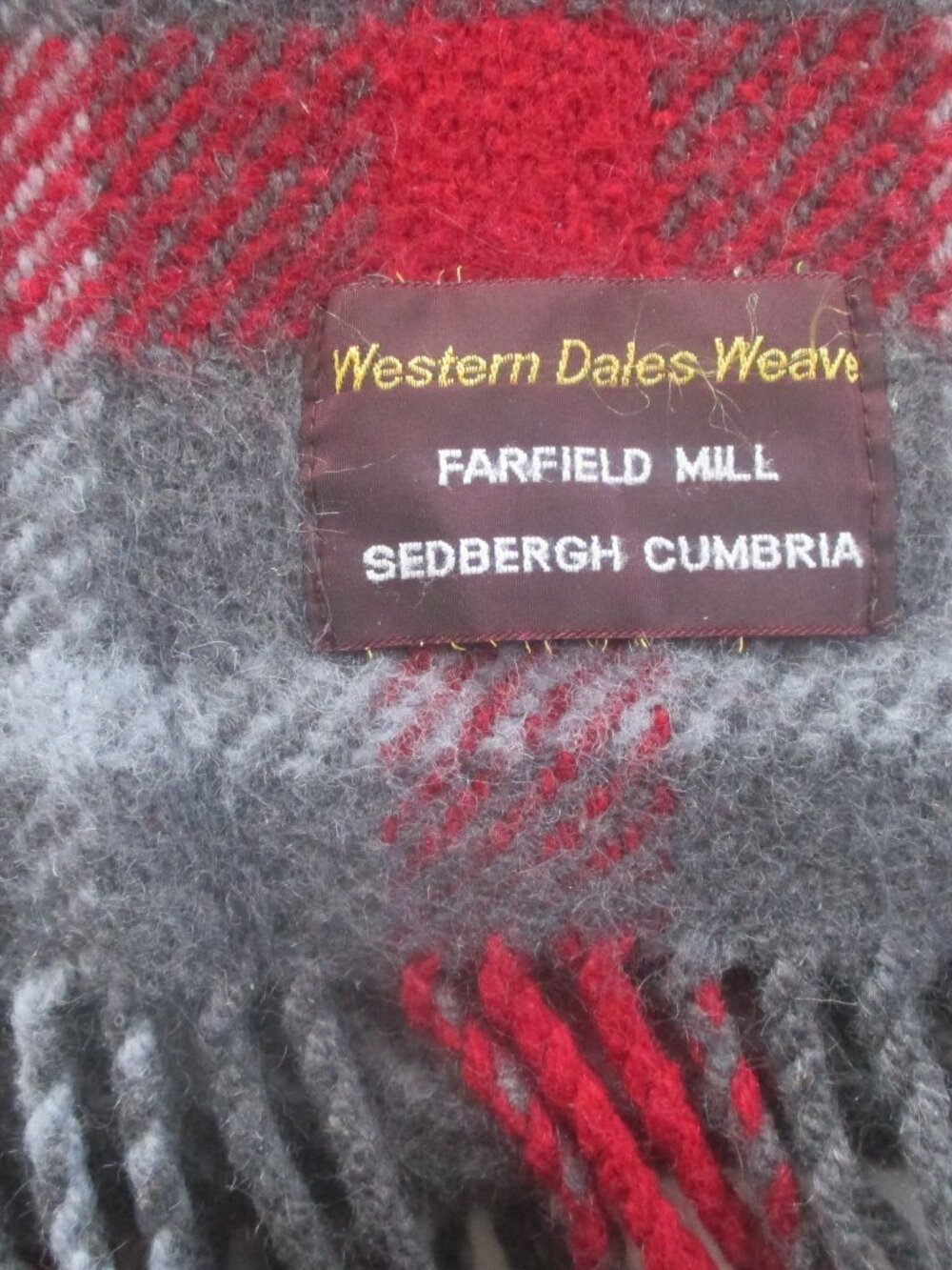 Wool Plaid Throw Blanket Made in England